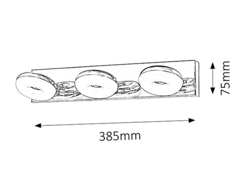 Lampa baie Beata, crom, 1400lm, LED 3x 5W, 4000K, Rabalux 5718