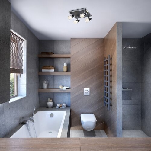 Lampa baie Harold, negru, 1600lm, LED 20W, 4000K, Rabalux 5024