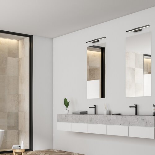 Lampa baie John, negru mat, 930lm, LED 12W, 3000K, Rabalux 5732