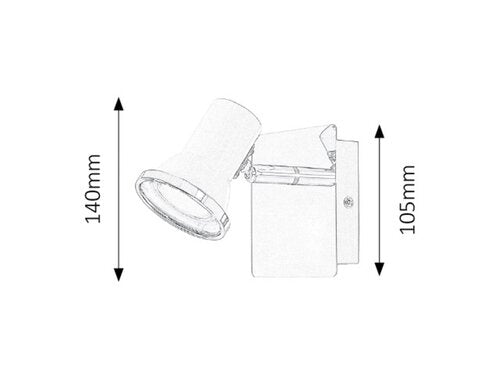 Lampa baie Steve, alb, 430lm, GU10 1x 15W, 4000K, Rabalux 5497