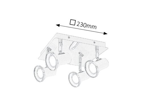 Lampa baie Steve, alb, 1720lm, GU10 4x 15W, 4000K, Rabalux 5500