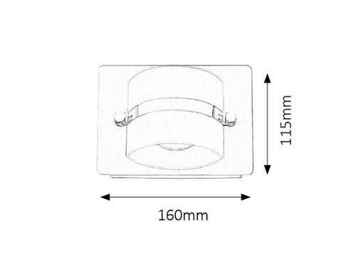Lampa baie Tony, crom, 365lm, LED 5W, 4000K, Rabalux 5489