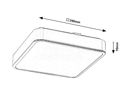 Lampa baie Wolimir, crom, 1800lm, LED 22W, RGB, 3000-6000K, Rabalux 2982