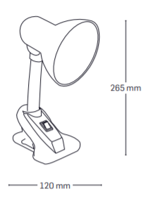 Lampa Birou Clip Rosu 1XE27 60W