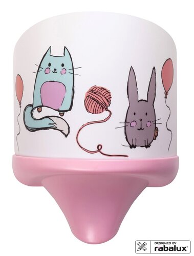 Lampa copii Cathy, multicolor, 18lm, 1xE14 ,7W, 2700K, Rabalux 4570