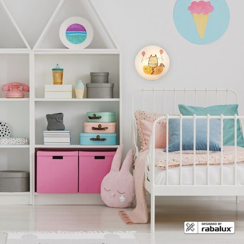 Lampa copii Cathy, multicolor, E27 2x 60W, Rabalux 4558