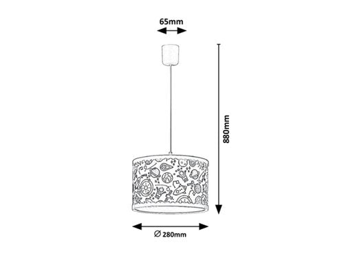 Lampa copii Hanka, alb, E27 1x 40W, Rabalux 3080
