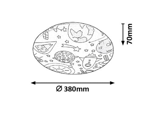 Lampa copii Hanka, alb, 1560lm, LED 24W, 3000K, Rabalux 3417
