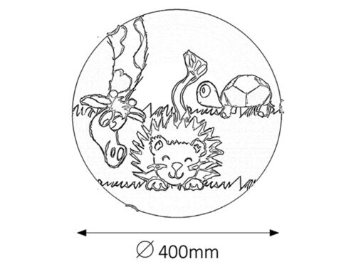 Lampa copii Leon, multicolor, E27 2x 60W, Rabalux 4559