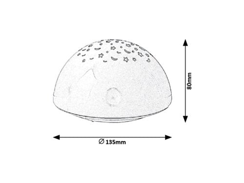 Lampa copii Lina, alb, LED 0, 5W, Rabalux 1470