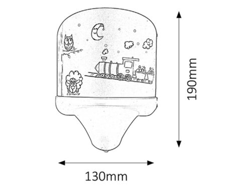 Lampa copii Shepherd, multicolor, 18lm, E14 1x 7W, 2700K, Rabalux 4569