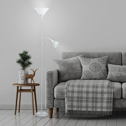 Lampadar Action, alb, 1XE27 + 1XE14, Rabalux 4061