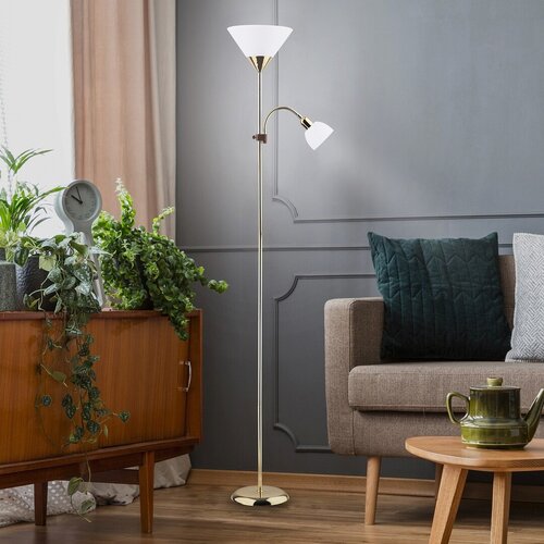 Lampadar Action, auriu, 1xE27 + 1xE14, Rabalux 4060