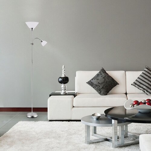 Lampadar Action, crom satin, 1xE27 + 1xE14, Rabalux 4064..