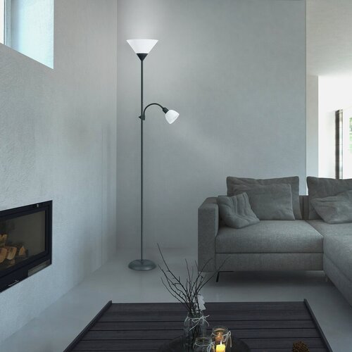 Lampadar Action, negru, E27 1x 100 + E14 1x 25W, Rabalux 4062