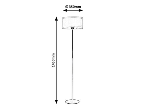 Lampadar Aneta, negru, E27 1x 40W, Rabalux 50940