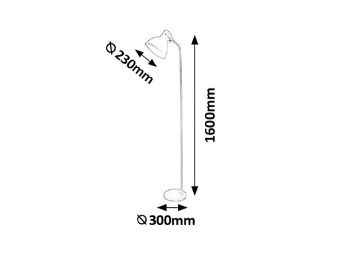 Lampadar Derek, gri, E27 1x 25W, Rabalux 4329
