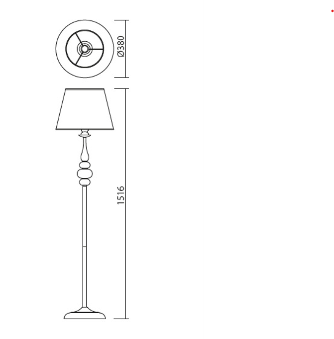 Lampadar ELIZEE, 1xE27, INCANTI IEL F1 22 06