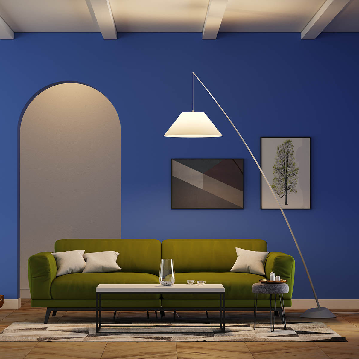 Lampadar Fisher, alb mat, 1 x E27, H.235cm, IP20, Redo, 01-1988