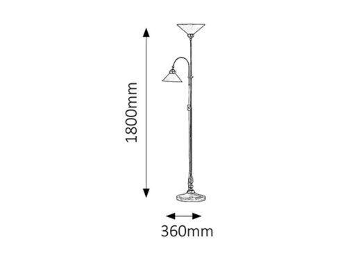Lampadar Marian, bronz, 2xE27 , Rabalux 2708