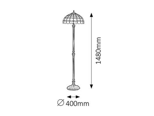 Lampadar Marvel, bronz, 2xE27, Rabalux 8078