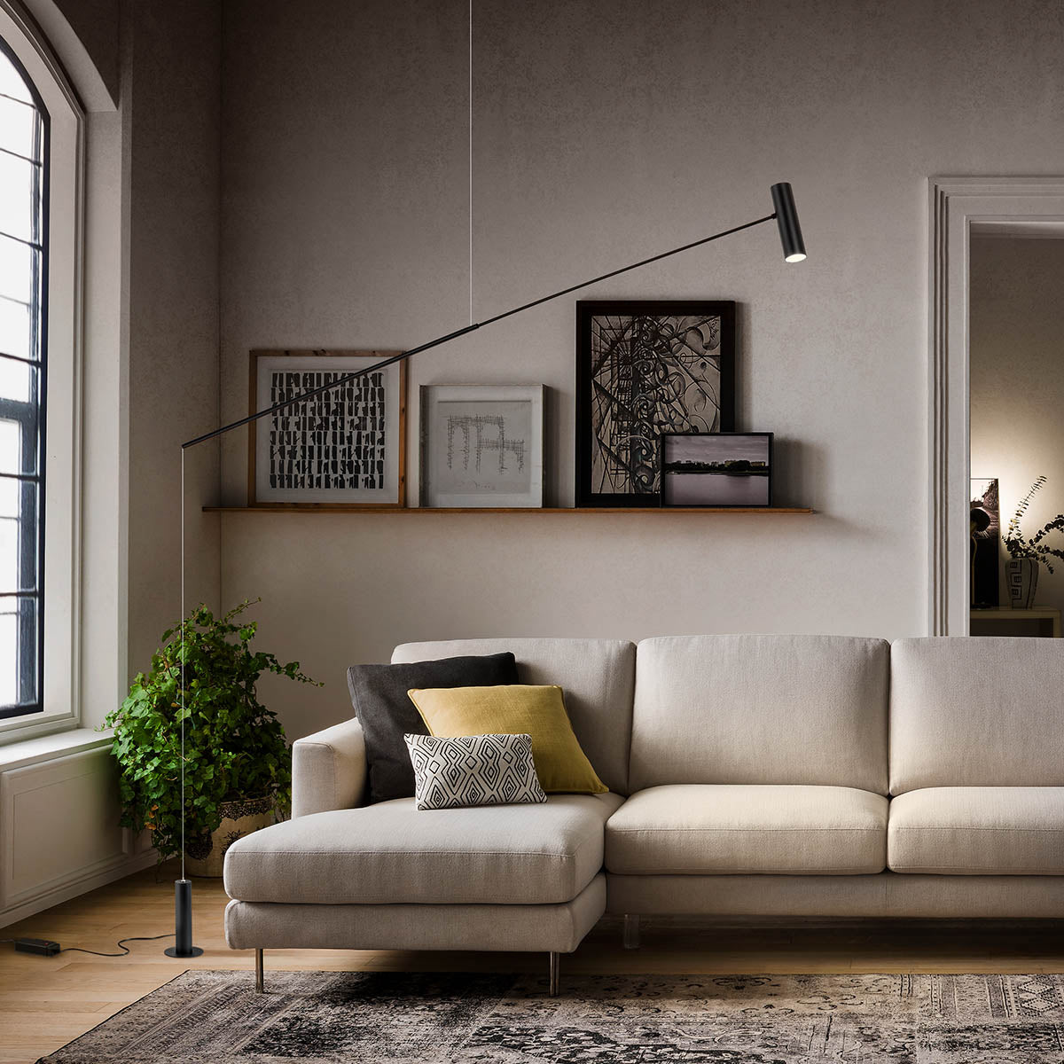 Lampadar LED Picas, negru mat, 12W, 1179lm, 3000K, IP20, Redo, 01-2695