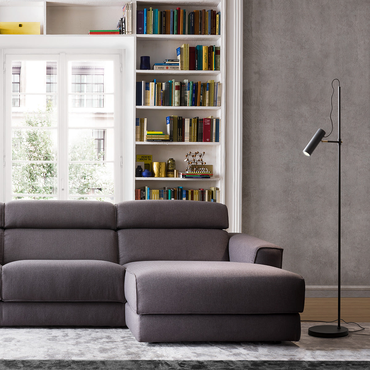 Lampadar Pivot, negru, 1 x GU10, H.154cm, IP20, Redo, 01-2371