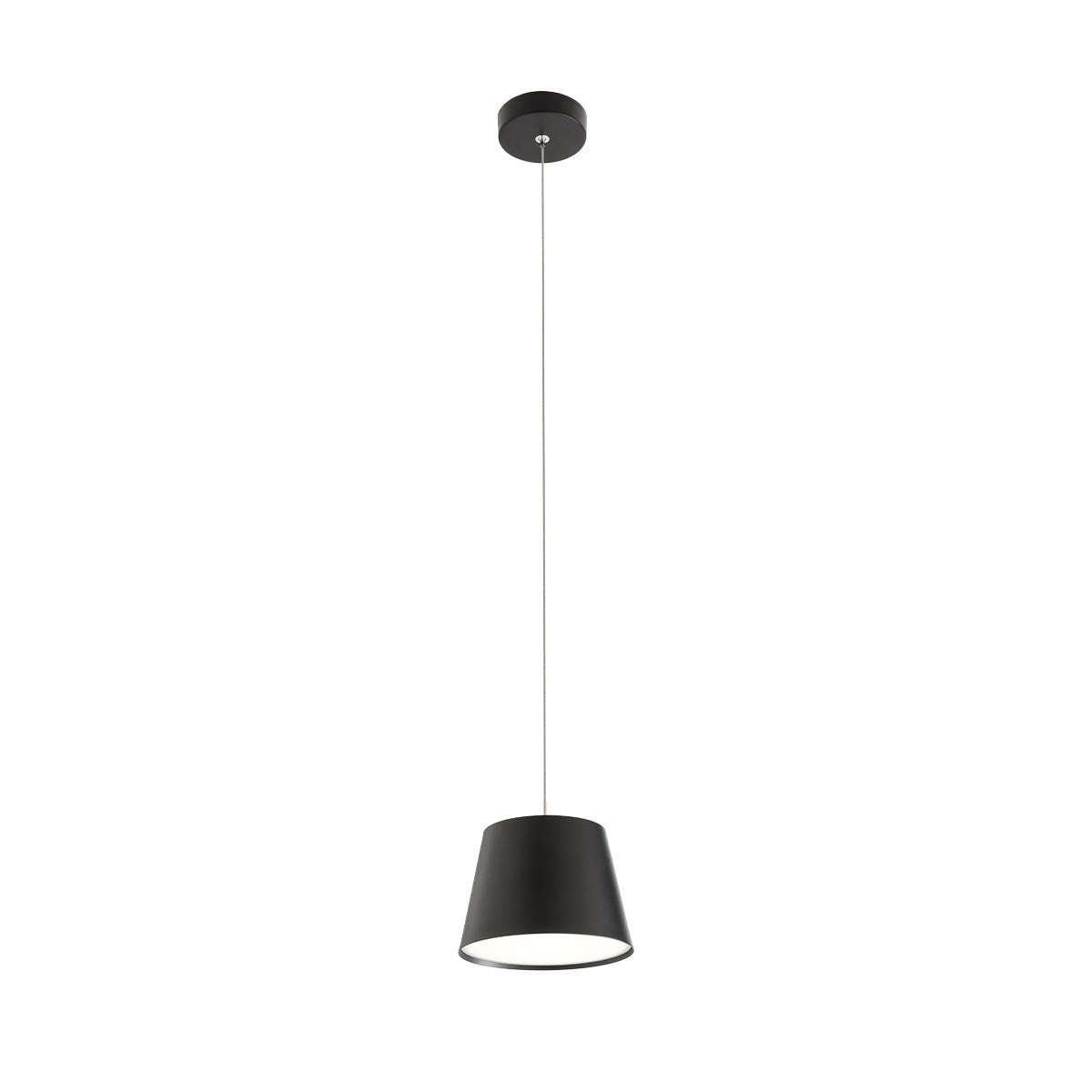 Lustra suspendata LED Lolli, negru, 1x6W, 415lm, 3000K, IP20, Redo, 01-1496