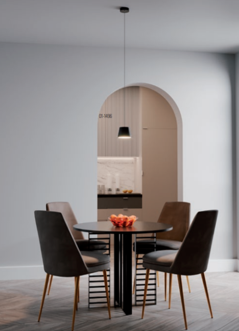 Lustra suspendata LED Lolli, negru, 1x6W, 415lm, 3000K, IP20, Redo, 01-1496