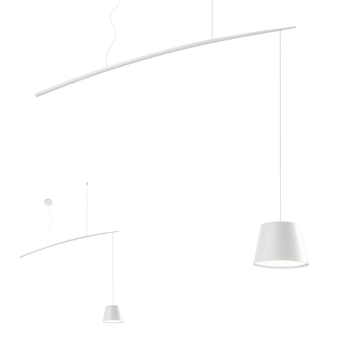 Lustra suspendata LED Lolli, alb, 1x6W, 415lm, 3000K, IP20, Redo, 01-1497