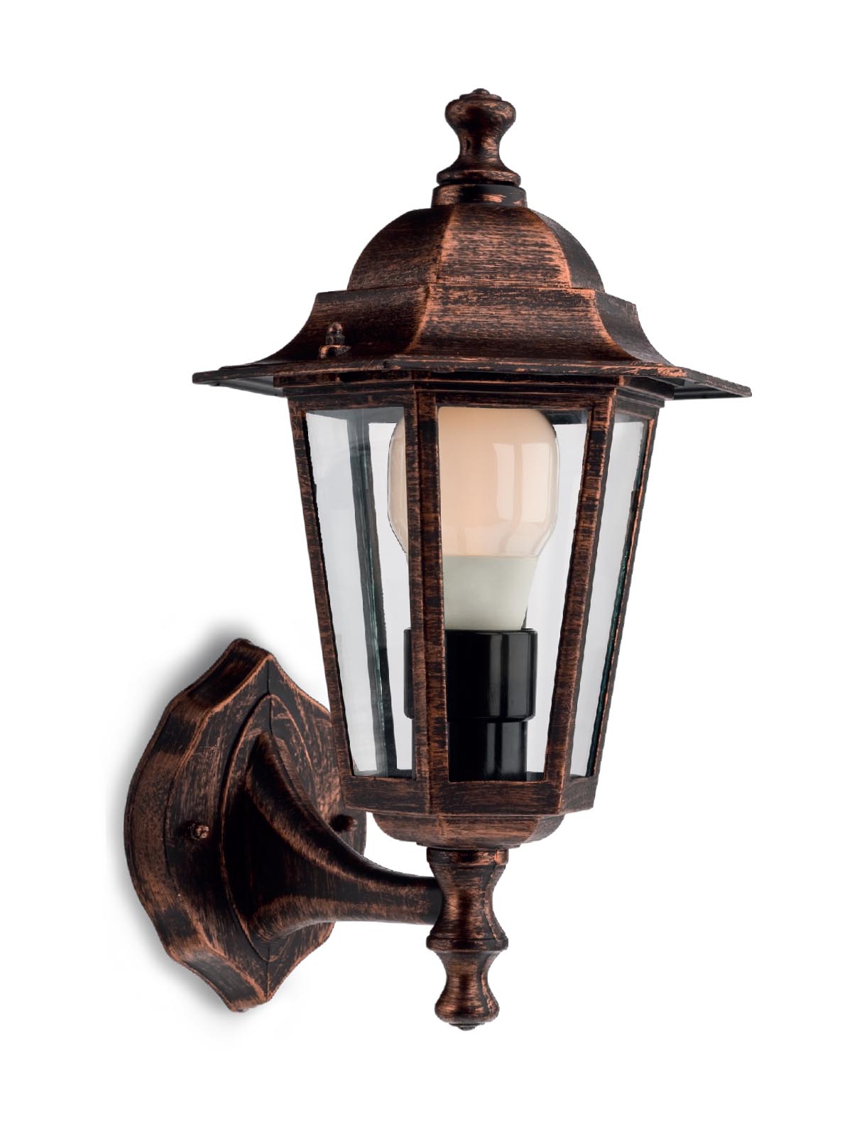 Aplica exterior LONDON, negru detalii cupru, 1XE27, Smarter 6101C