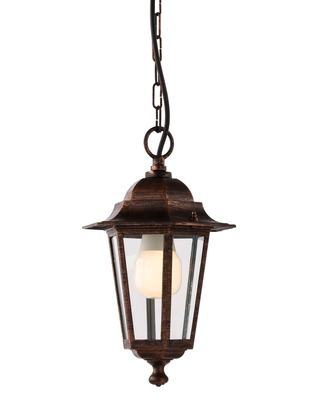 Suspensie LONDON, negru mat cu patina cupru, 1XE27, Smarter 6105C