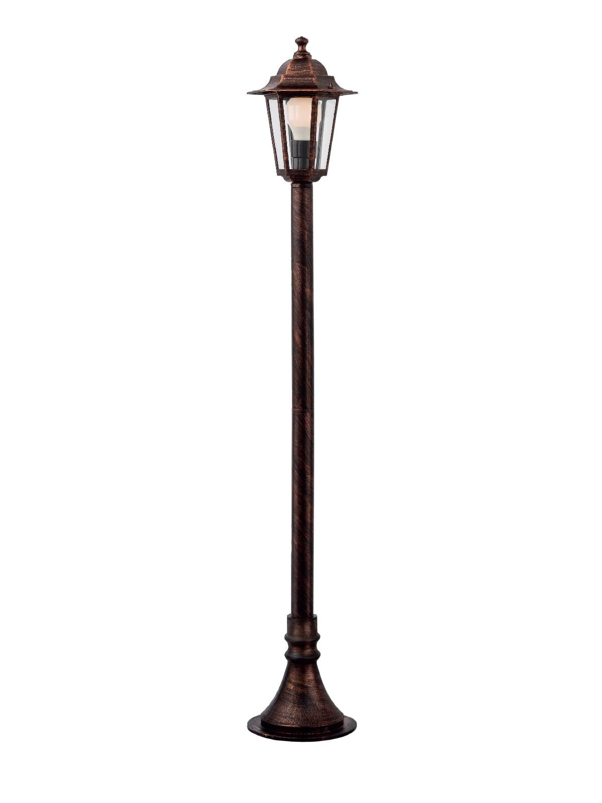 Stalp exterior LONDON, negru cu patina cupru, 1XE27, Smarter 6110C