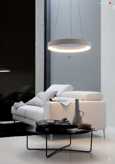 Lustra LED LOOP, alb mat, 38W, 1496lm, 3000K, IP20, Redo, 01-671