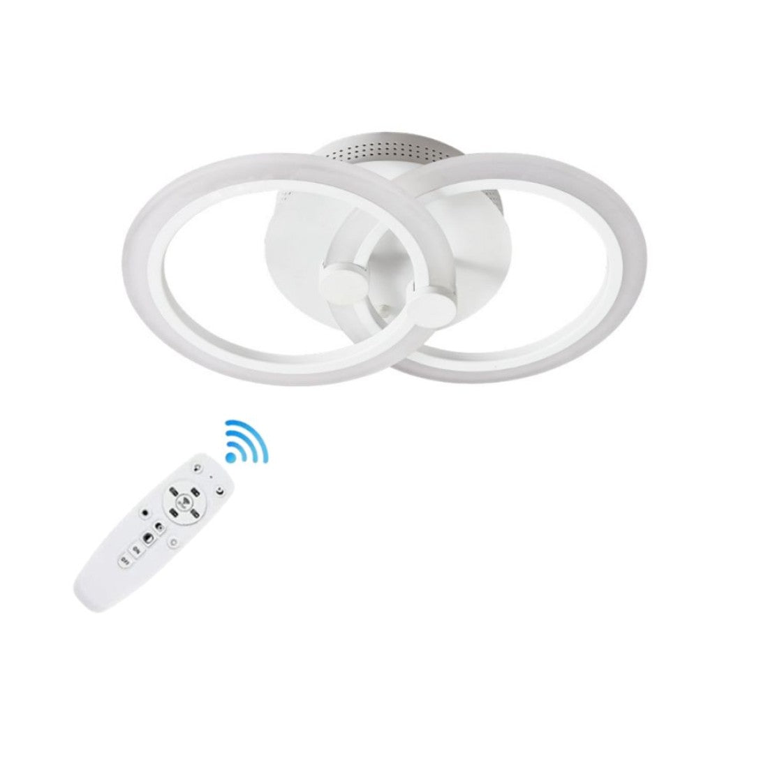 Lustra LED cu telecomanda 2 cercuri 400mmX100mm