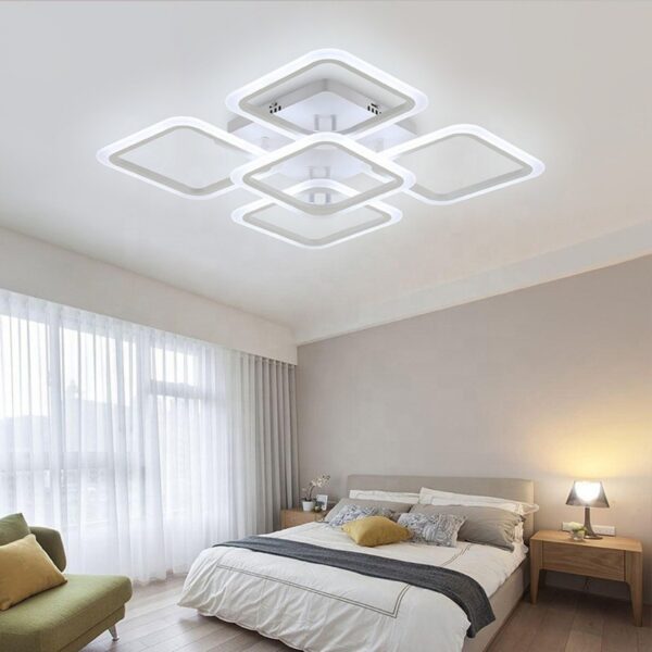 LUSTRA LED CU TELECOMANDA PATRATA 610x90mm