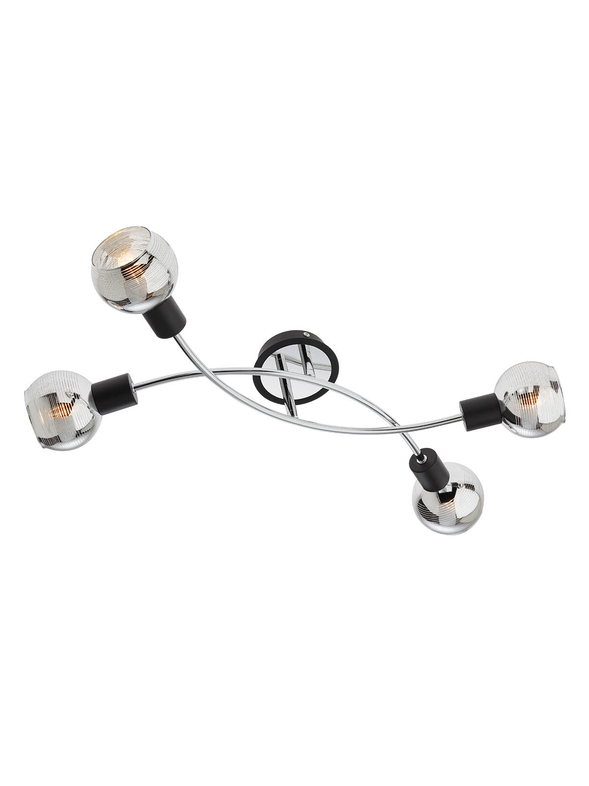 Plafoniera Magis, crom cu detalii negru mat, 4XE14, IP20, Smarter, 04-482