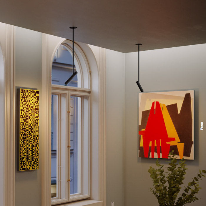 Miniproiector LED orientabil aplicat Ferro, alb mat, 4W, 315lm, 3000K, IP20, Redo, 01-3459