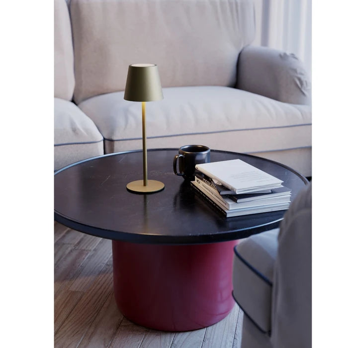 Veioza exterior LED Moby, auriu, 3.5W, 195lm, 3000K/4000K/5000K, H.35cm, IP44, Smarter, 90576