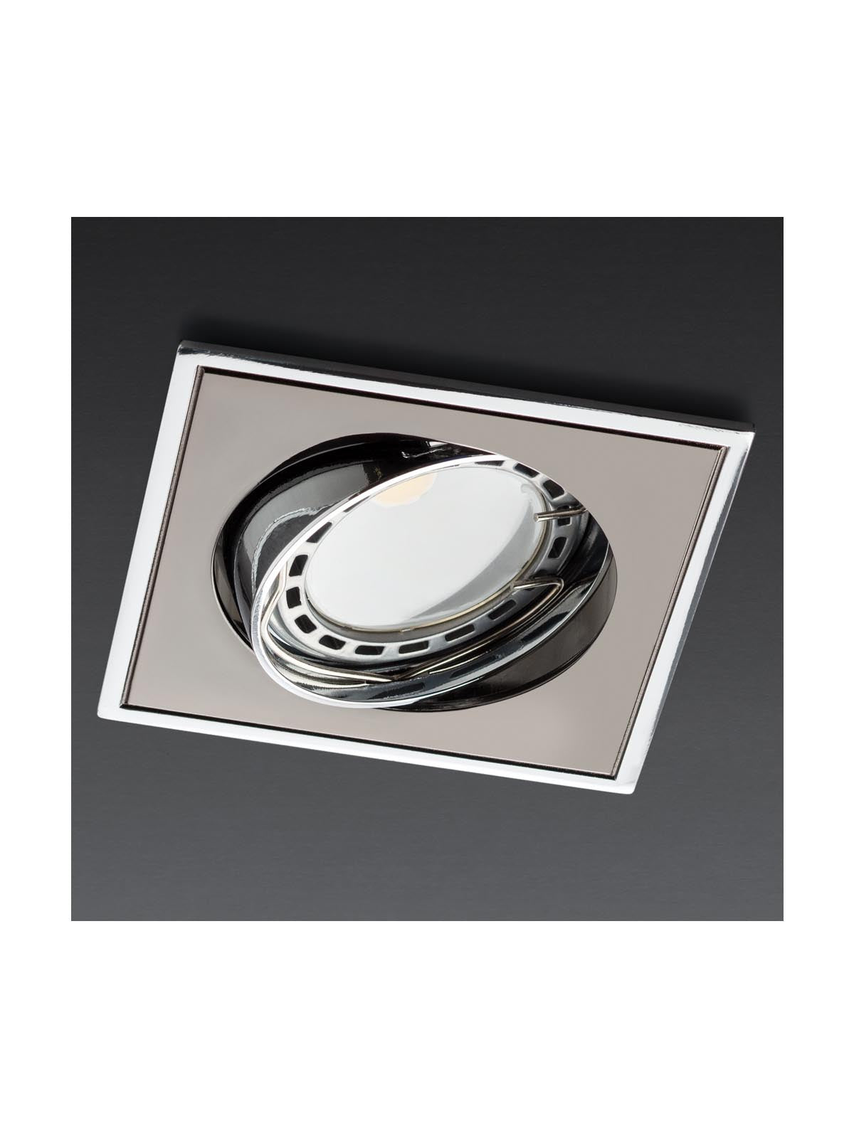 Spot incastrat MT 123, negru fumuriu/crom, 1XGU10, Smarter 70336