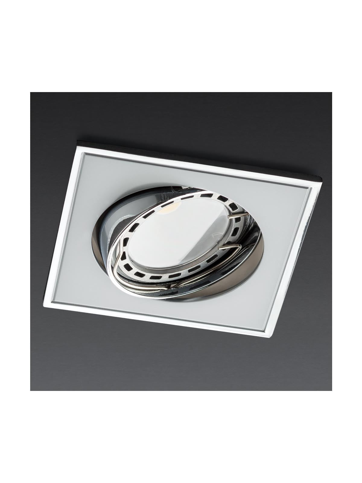 Spot incastrat MT 123, perla crom/crom, 1XGU10, Smarter 70339