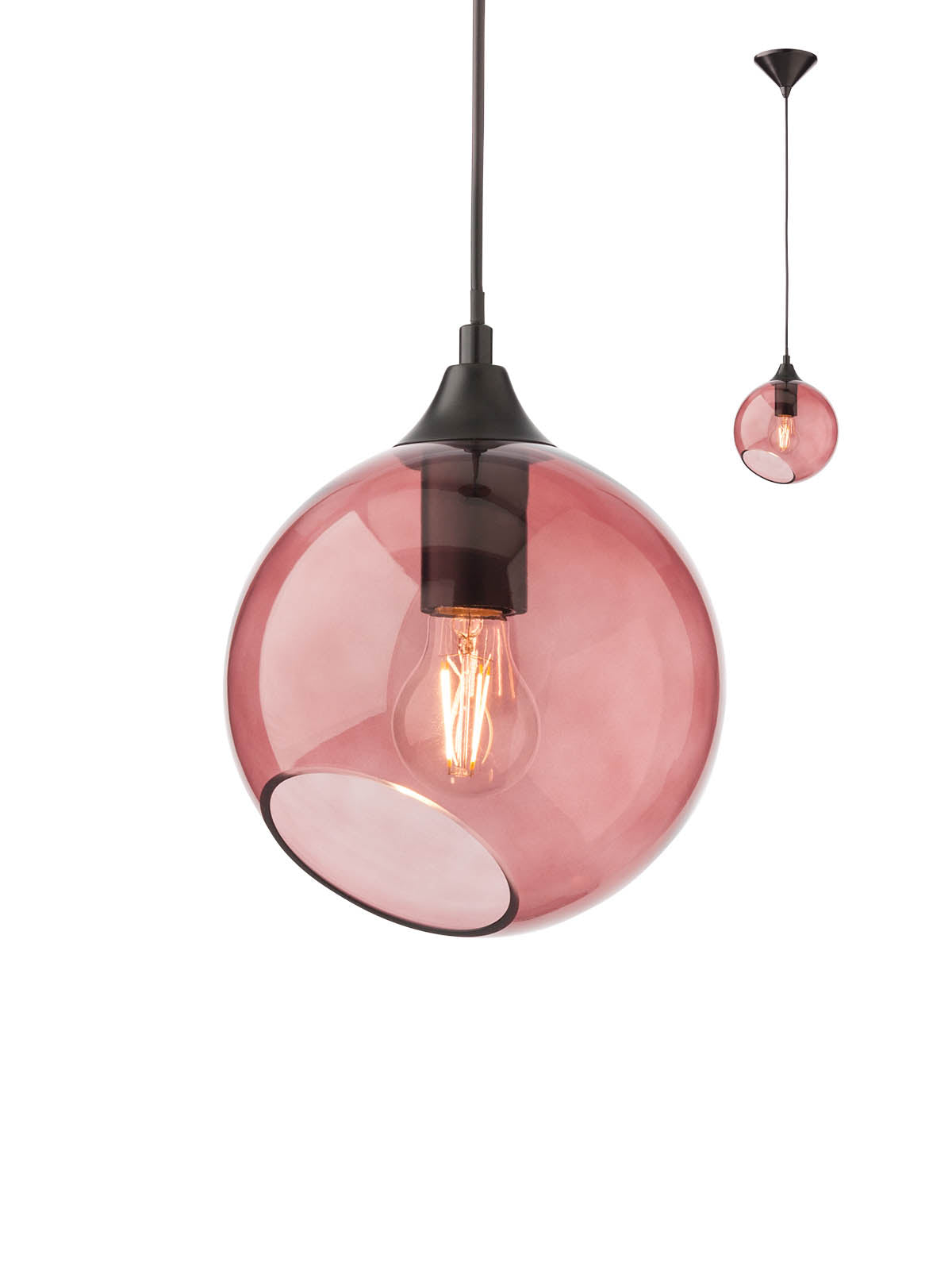 Lustra suspendata Nido, rosu, 1XE27, Smarter 01-2325