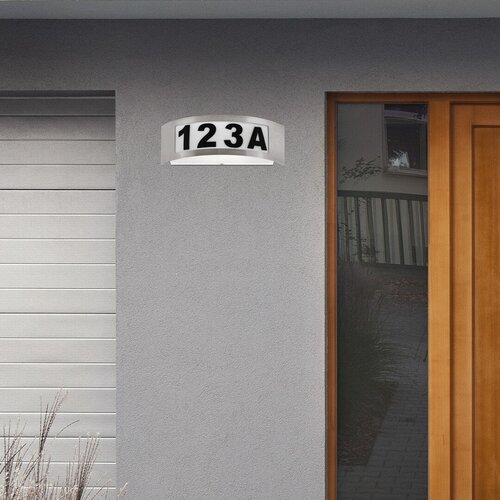 Numar casa Innsbruck, crom satin, E27 1x 14W, Rabalux 8749