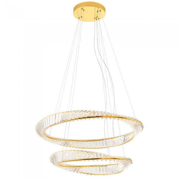 Lustra Oblige, auriu, LED CCT, 73W, 5606 lumeni, 3000K/4000K/6000K, D.80+60 cm, Incanti IOB PM+L 11