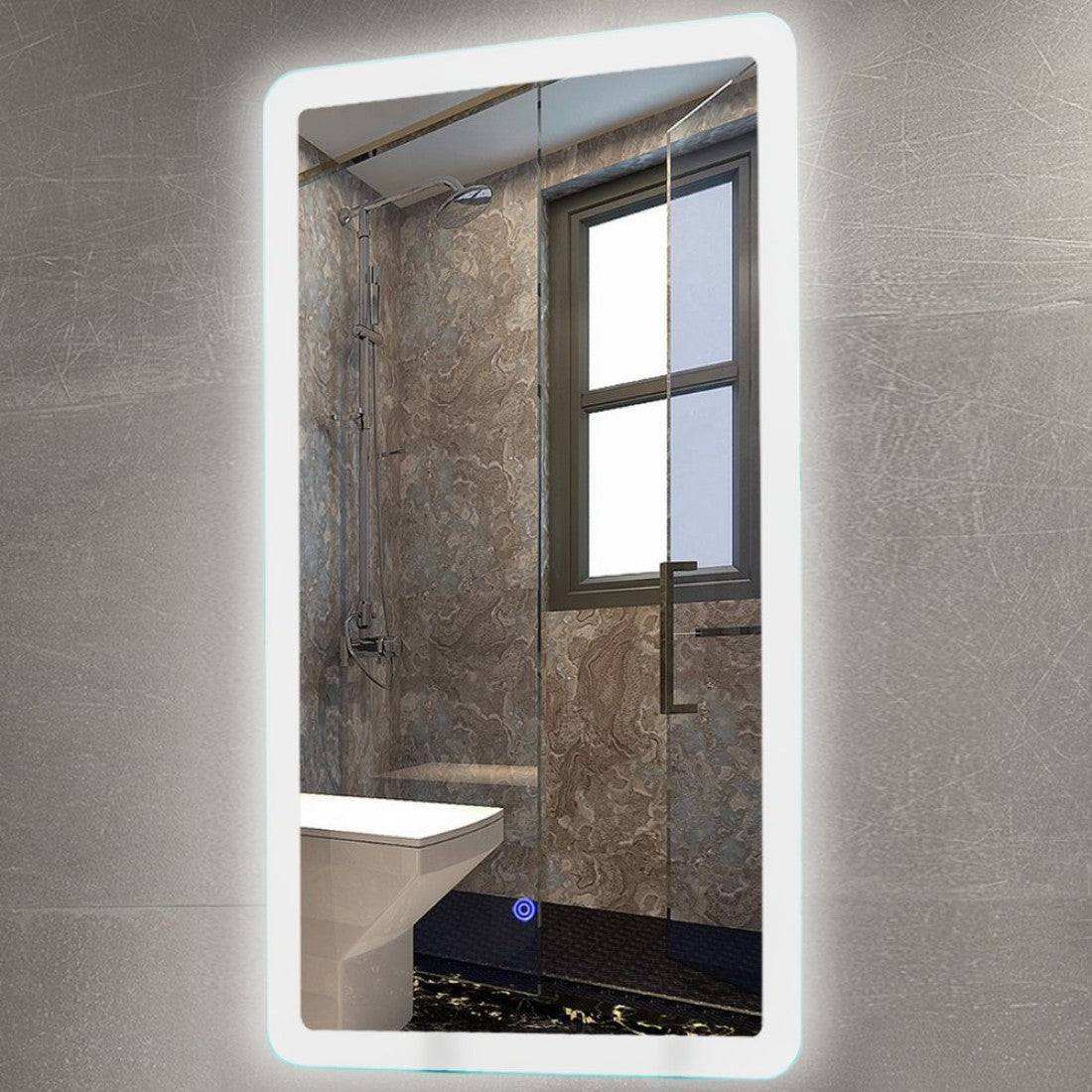 Oglinda LED touch, 18W, 2000lm, 4000K, 45x75cm, IP44, 710620