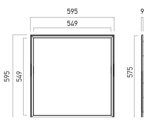 Panou luminos WDU6060NW MWH, Alb mat, 40W, 4000K, Arelux