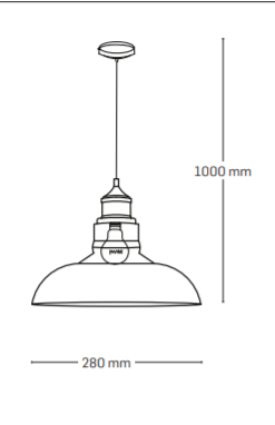 Pendul Tesla Negru 1xE27 40W