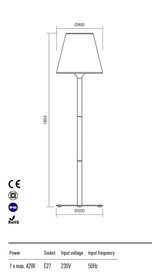 Lampadar exterior PINO, IP65, 1xE27, max.23W,  Redo 9979