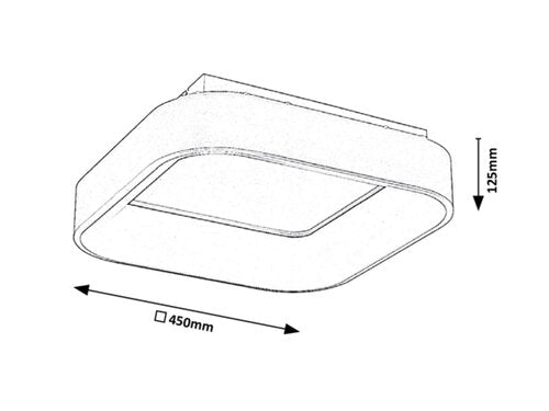 Plafoniera LED Adeline, gri, 28W, 1800lm, 3000K-6000K, IP20, Rabalux, 3926