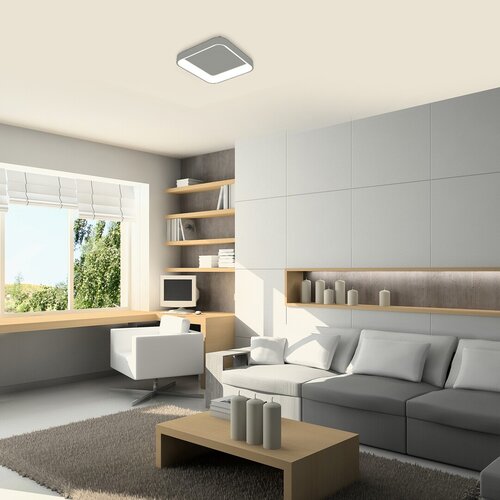 Plafoniera LED Adeline, gri, 28W, 1800lm, 3000K-6000K, IP20, Rabalux, 3926